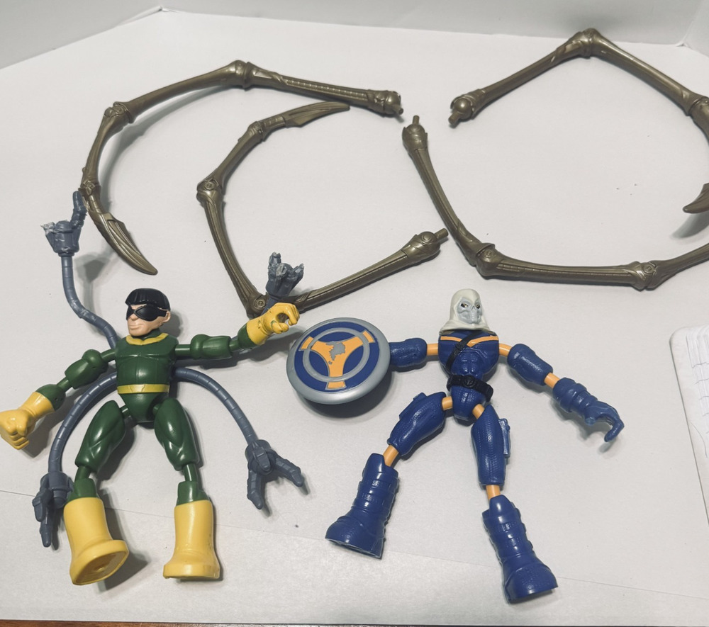 Marvel Spider-Man Doc Ock & Task master Bend and Flex Bendy Action‎ Figure Lot
